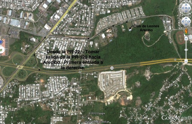 Mapa Club de Leones Arecibo
